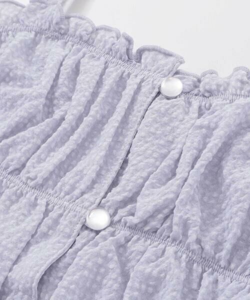 nexchic / ネクシック Tシャツ | デニムチェックキャミソール+天竺半袖Tシャツセット(110~150cm) | 詳細22