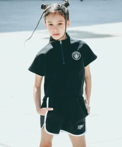 nexchic / ネクシック スウェット | 【Manchester City(マンチェスターシティ)コレクション】ハーフジップトレーナーxハーフパンツセットアップ(110~150cm)