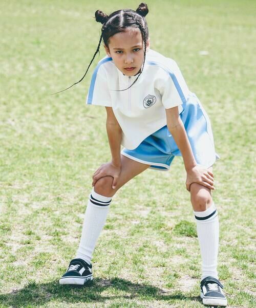 nexchic / ネクシック スウェット | 【Manchester City(マンチェスターシティ)コレクション】ハーフジップトレーナーxハーフパンツセットアップ(110~150cm) | 詳細2