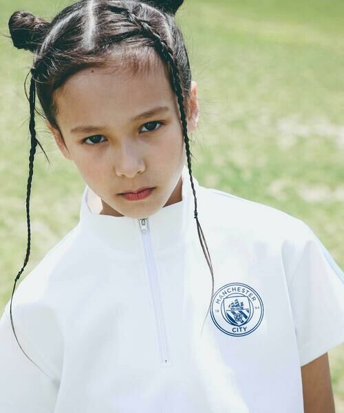 nexchic / ネクシック スウェット | 【Manchester City(マンチェスターシティ)コレクション】ハーフジップトレーナーxハーフパンツセットアップ(110~150cm) | 詳細3