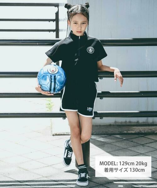 nexchic / ネクシック スウェット | 【Manchester City(マンチェスターシティ)コレクション】ハーフジップトレーナーxハーフパンツセットアップ(110~150cm) | 詳細17