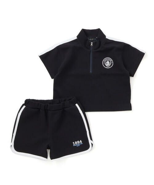 nexchic / ネクシック スウェット | 【Manchester City(マンチェスターシティ)コレクション】ハーフジップトレーナーxハーフパンツセットアップ(110~150cm) | 詳細20