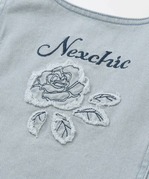 nexchic / ネクシック ドレス | ダメージ刺しゅうツイルジャンパースカート(110~150cm) | 詳細2