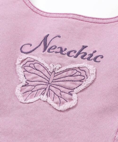 nexchic / ネクシック ドレス | ダメージ刺しゅうツイルジャンパースカート(110~150cm) | 詳細14