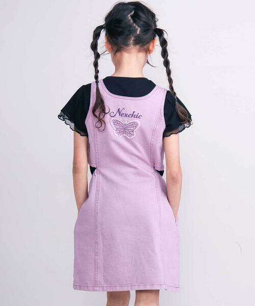 nexchic / ネクシック ドレス | ダメージ刺しゅうツイルジャンパースカート(110~150cm) | 詳細5