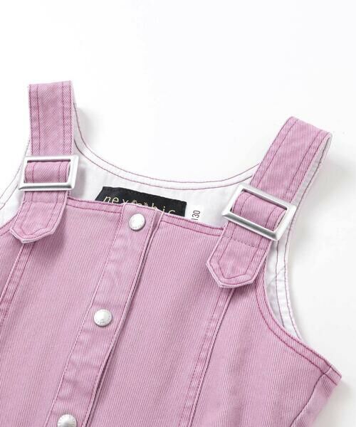 nexchic / ネクシック ドレス | ダメージ刺しゅうツイルジャンパースカート(110~150cm) | 詳細9