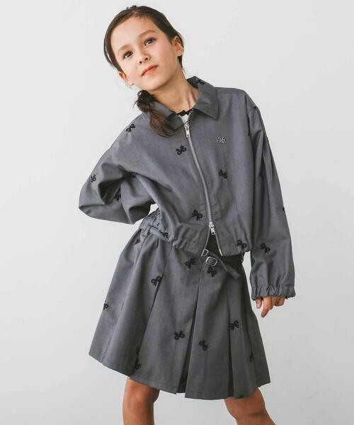 セール】 【お揃い】デニムツイルファスナー付きジャケット(110
