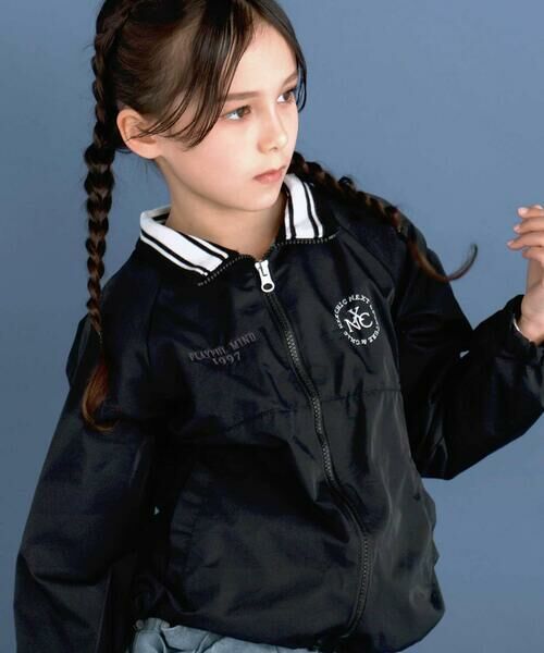 nexchic / ネクシック ブルゾン | ロゴ刺しゅうタフタコーチジャケット(110~150cm) | 詳細3