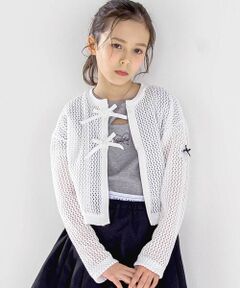 nexchic / ネクシック カーディガン・ボレロ | リボン付きニットカーディガン(110~150cm)