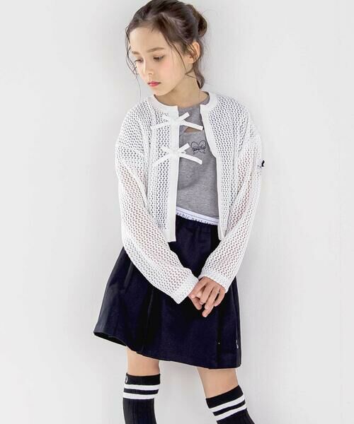 nexchic / ネクシック カーディガン・ボレロ | リボン付きニットカーディガン(110~150cm) | 詳細1