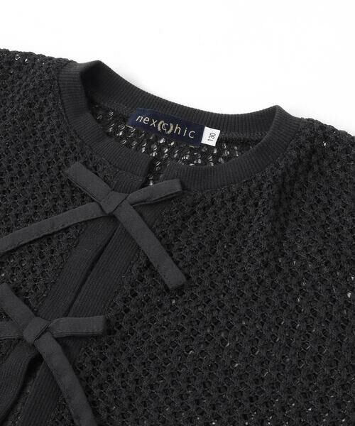 nexchic / ネクシック カーディガン・ボレロ | リボン付きニットカーディガン(110~150cm) | 詳細12