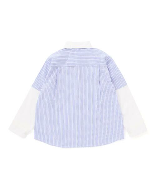nexchic / ネクシック シャツ・ブラウス | 【お揃い】ストライプ袖切り替えシャツ(110~150cm) | 詳細6