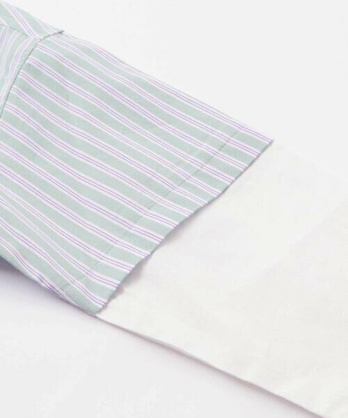 nexchic / ネクシック シャツ・ブラウス | 【お揃い】ストライプ袖切り替えシャツ(110~150cm) | 詳細10