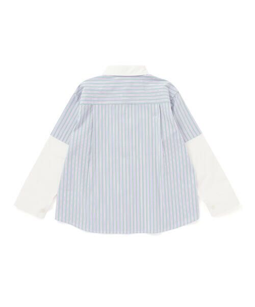 nexchic / ネクシック シャツ・ブラウス | 【お揃い】ストライプ袖切り替えシャツ(110~150cm) | 詳細7