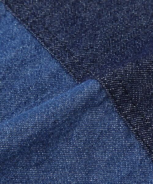 nexchic / ネクシック Tシャツ | 切り替え配色デニム&ツイル半袖シャツ(110~150cm) | 詳細2