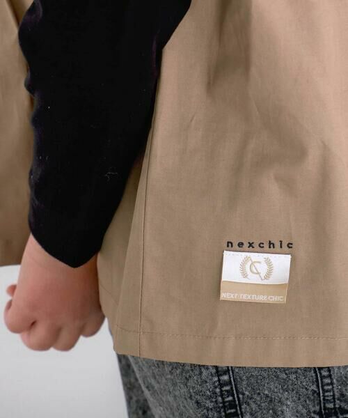 nexchic / ネクシック Tシャツ | 切り替え配色デニム&ツイル半袖シャツ(110~150cm) | 詳細8