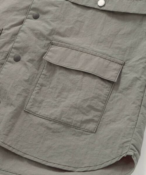 nexchic / ネクシック シャツ・ブラウス | 【接触冷感】【お揃い】ワッシャータフタ半袖シャツ(110~150cm) | 詳細14