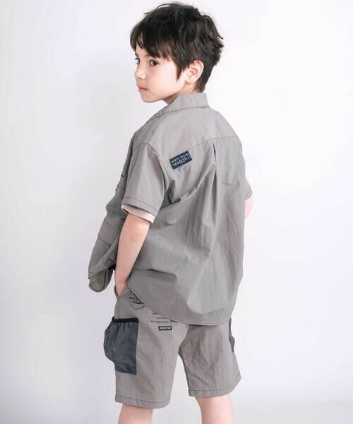 nexchic / ネクシック シャツ・ブラウス | 【接触冷感】【お揃い】ワッシャータフタ半袖シャツ(110~150cm) | 詳細8