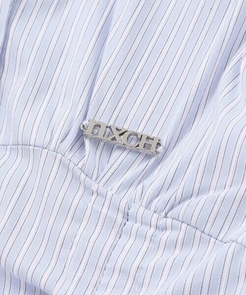 nexchic / ネクシック シャツ・ブラウス | シャーリング切り替えカラミレースストライプシャツ(110~150cm) | 詳細15