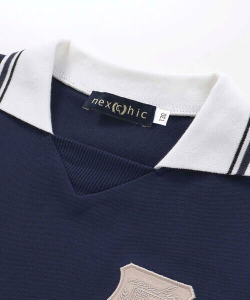 nexchic / ネクシック ポロシャツ | ワンポイント刺しゅうカノコ半袖ポロシャツ(110~150cm) | 詳細10