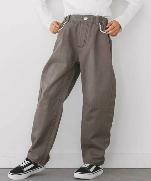 nexchic / ネクシック デニムパンツ | バレルレッグデニムパンツ(110~150cm)(ブラウン)