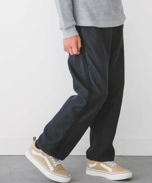 nexchic/ネクシック ライン入りワイドデニム(110~150cm) ブラック 120cm nexchic/ネクシック ライン入りワイドデニム(110~150cm) ブラック 120cm