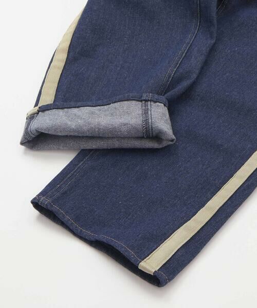 nexchic / ネクシック デニムパンツ | ライン入りワイドデニム(110~150cm) | 詳細15