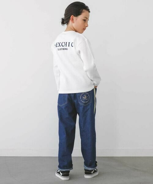 nexchic / ネクシック デニムパンツ | ライン入りワイドデニム(110~150cm) | 詳細9