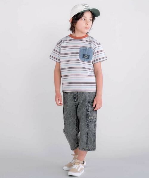 nexchic / ネクシック ショート・ハーフ・半端丈パンツ | 7分丈ストレッチデニムカーゴパンツ(110~150cm) | 詳細1