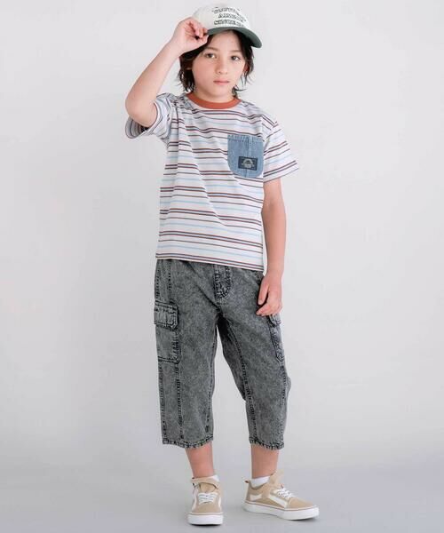 nexchic / ネクシック ショート・ハーフ・半端丈パンツ | 7分丈ストレッチデニムカーゴパンツ(110~150cm) | 詳細2