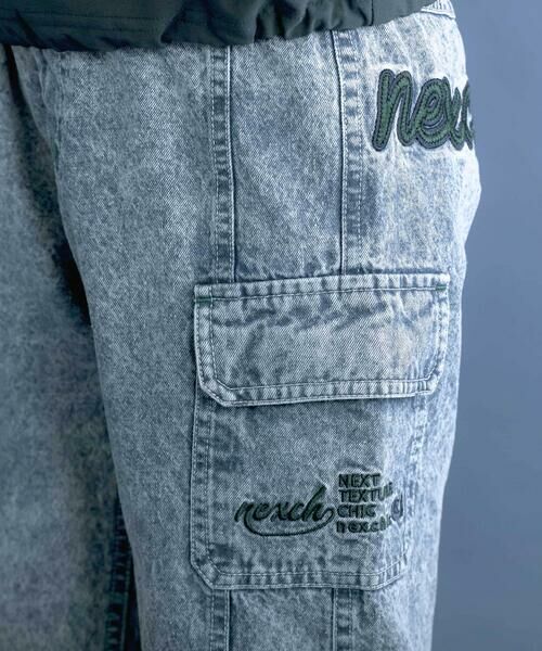 nexchic / ネクシック ショート・ハーフ・半端丈パンツ | 7分丈ストレッチデニムカーゴパンツ(110~150cm) | 詳細18