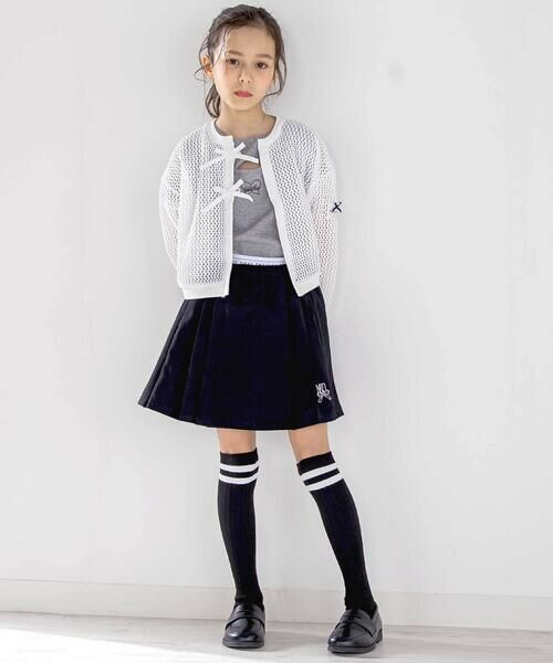 nexchic / ネクシック ミニ・ひざ丈スカート | ダブルウエストローライズツイル&デニムスカパン(110~150cm) | 詳細1