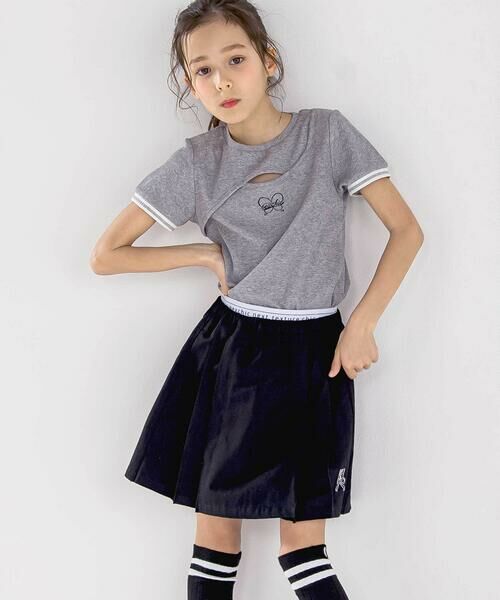 nexchic / ネクシック ミニ・ひざ丈スカート | ダブルウエストローライズツイル&デニムスカパン(110~150cm) | 詳細4