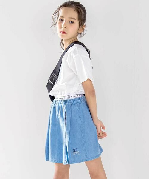 nexchic / ネクシック ミニ・ひざ丈スカート | ダブルウエストローライズツイル&デニムスカパン(110~150cm) | 詳細8