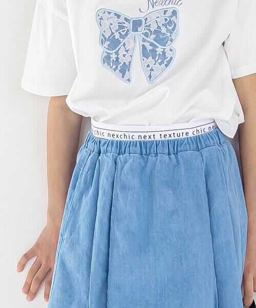 nexchic / ネクシック ミニ・ひざ丈スカート | ダブルウエストローライズツイル&デニムスカパン(110~150cm) | 詳細9