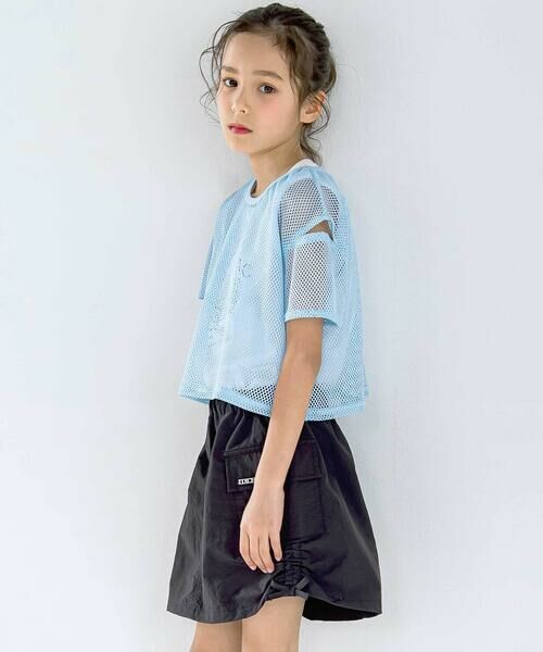 nexchic / ネクシック ショート・ハーフ・半端丈パンツ | サイドシャーリングタフタショートカーゴパンツ(110~150cm) | 詳細2