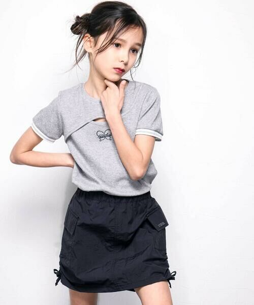 nexchic / ネクシック ショート・ハーフ・半端丈パンツ | サイドシャーリングタフタショートカーゴパンツ(110~150cm) | 詳細4