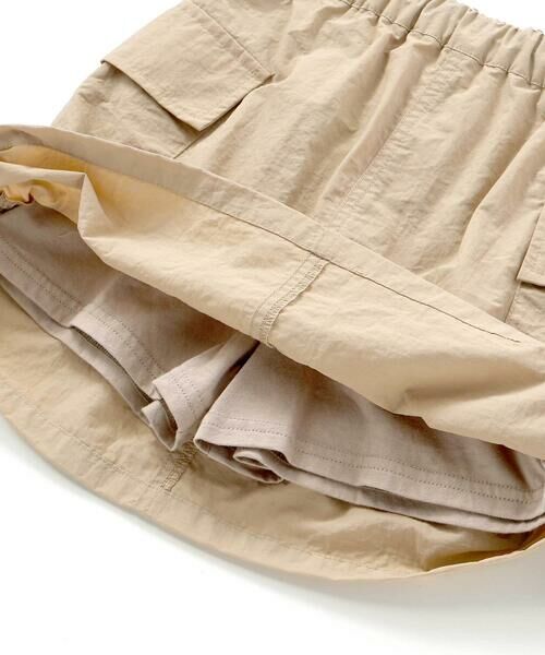 nexchic / ネクシック ショート・ハーフ・半端丈パンツ | サイドシャーリングタフタショートカーゴパンツ(110~150cm) | 詳細11