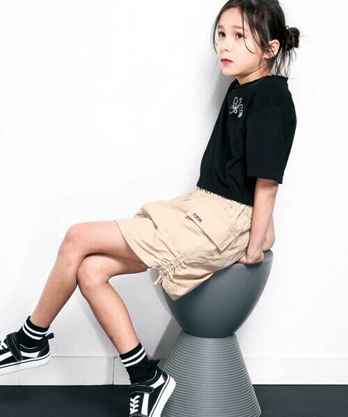 nexchic / ネクシック ショート・ハーフ・半端丈パンツ | サイドシャーリングタフタショートカーゴパンツ(110~150cm) | 詳細7