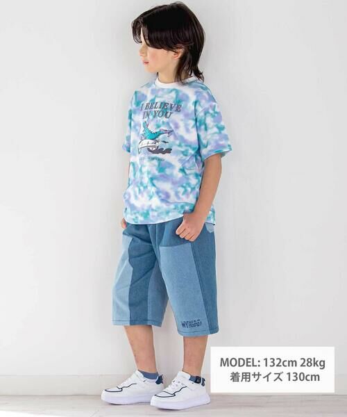 nexchic / ネクシック その他パンツ | ダブルニー6分デニムツイルパンツ(110~150cm) | 詳細1