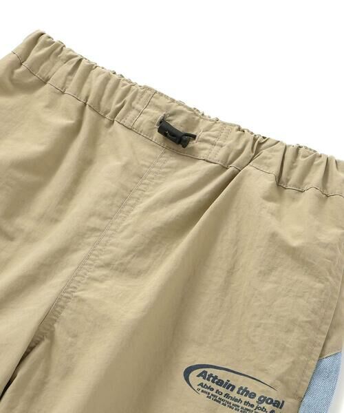 nexchic / ネクシック ショート・ハーフ・半端丈パンツ | ラインテープデニムタフタ切り替え5.5分パンツ(110~150cm) | 詳細10