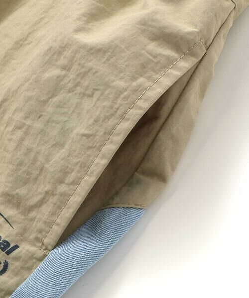 nexchic / ネクシック ショート・ハーフ・半端丈パンツ | ラインテープデニムタフタ切り替え5.5分パンツ(110~150cm) | 詳細11