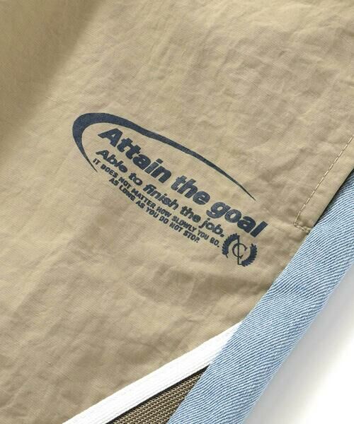 nexchic / ネクシック ショート・ハーフ・半端丈パンツ | ラインテープデニムタフタ切り替え5.5分パンツ(110~150cm) | 詳細12