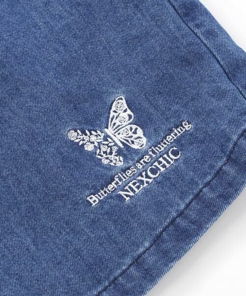 nexchic / ネクシック ミニ・ひざ丈スカート | デニムツイル巻スカート風スカパン(110~150cm) | 詳細13