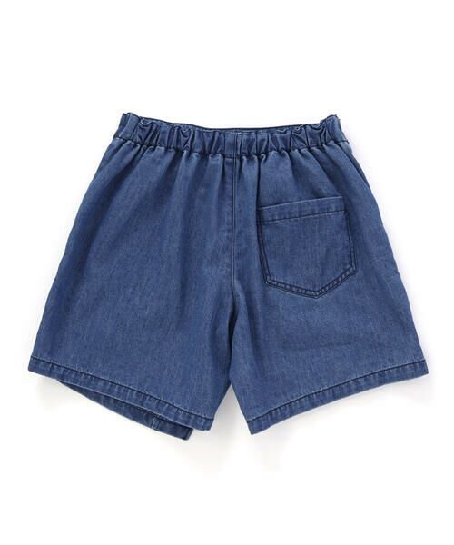 nexchic / ネクシック ミニ・ひざ丈スカート | デニムツイル巻スカート風スカパン(110~150cm) | 詳細9