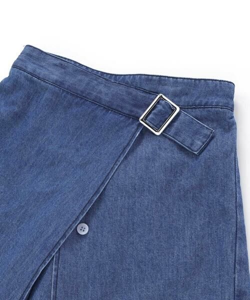 nexchic / ネクシック ミニ・ひざ丈スカート | デニムツイル巻スカート風スカパン(110~150cm) | 詳細10