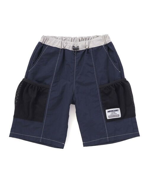 nexchic / ネクシック ショート・ハーフ・半端丈パンツ | 【接触冷感】【お揃い】ワッシャータフタメッシュポケット付き5分丈パンツ(110~150cm) | 詳細4