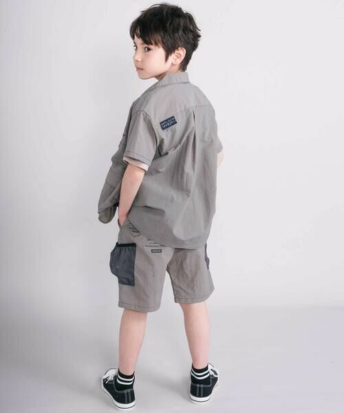 nexchic / ネクシック ショート・ハーフ・半端丈パンツ | 【接触冷感】【お揃い】ワッシャータフタメッシュポケット付き5分丈パンツ(110~150cm) | 詳細7