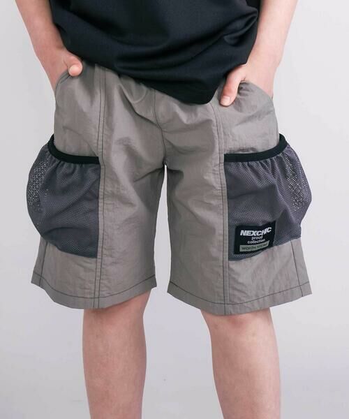 nexchic / ネクシック ショート・ハーフ・半端丈パンツ | 【接触冷感】【お揃い】ワッシャータフタメッシュポケット付き5分丈パンツ(110~150cm) | 詳細8