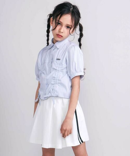 nexchic / ネクシック その他パンツ | 【接触冷感】ライン入りプリーツポンチスカパン(110~150cm) | 詳細2